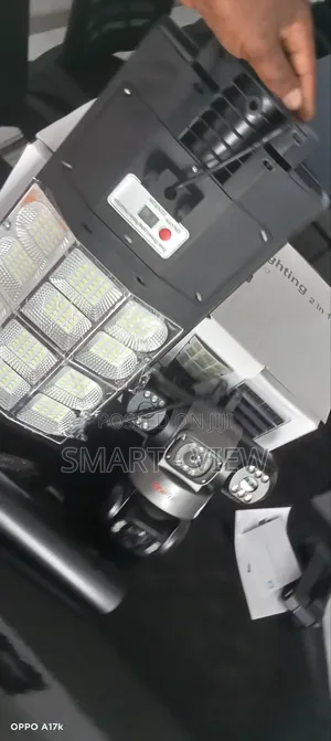 Solar CCTV Camera Triple Lenses With Street Light