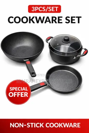 3pcs/Set Quality Non-Stick Cookware Set HMK