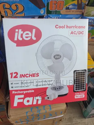 Itel 4000mah Foldable Rechargeable Fan With Led Light