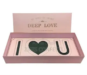 Pink “I Love You” Floral Gift Box 24x10x4in