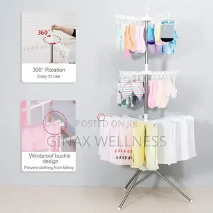 3-Tier Space-Saving Laundry Dryer With Tripod Stand