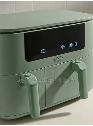 Gino Dual Drawer Air Fryer - 9l - 2850w - Green