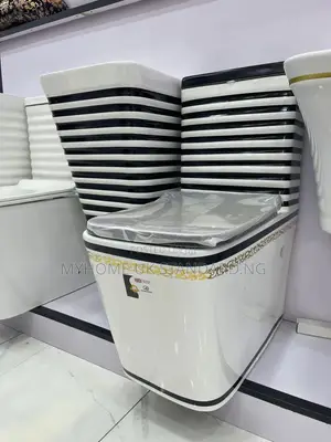 Luxury Modern Toilet Seat Set With Suspended Wash Hand Basin