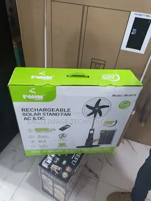Heavy Duty Iwin 18-Inch Rechargeable Fan + Solar