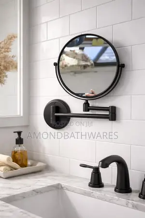 Matt Black Magnifying Mirror