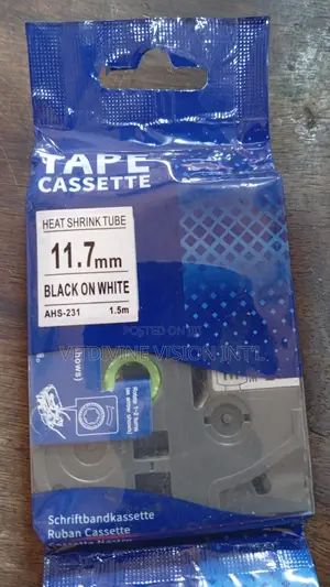 Shrink Tube 11.7mm. Black on White