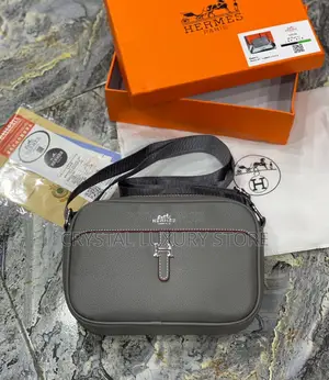 Hermes Quality Luxury Men Genuine Leather Cross Bag