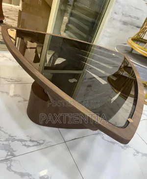 Wooden Centre Table With Glass Top