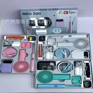 Neo 500 Gift Set Smartwatch With 2 Replaceable Strap,Rechargeable
