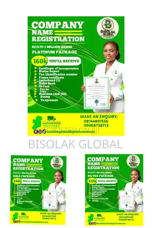 Company Name Gold,Silver, and Platinum Package Registration