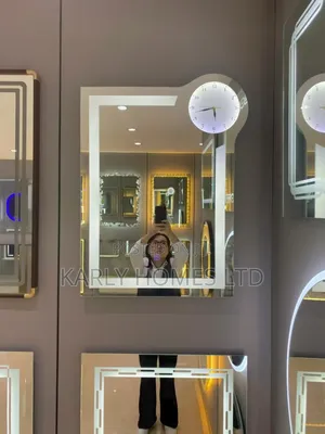 *Luxetime Led Mirror With Wall Clock*