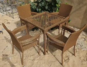 One Set of Big Rattan Gold Colour