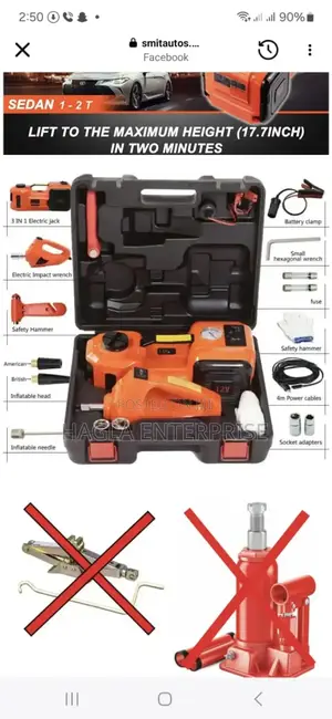 All in 1 Tools Electric Jack and Air Pump