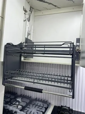 80cm Gray Pull Down Plate Rack Available