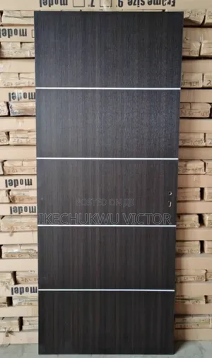 9inch Wood and Complete Accessories Room Door With Silver Plated Line