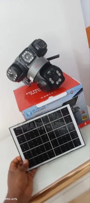 Triple Lens PTZ CCTV Solar Cameras