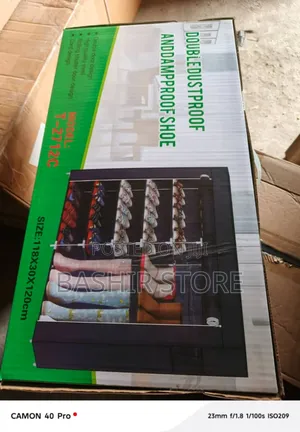 6layer Two Row Fabric Material Dust Proof Shoes Rack