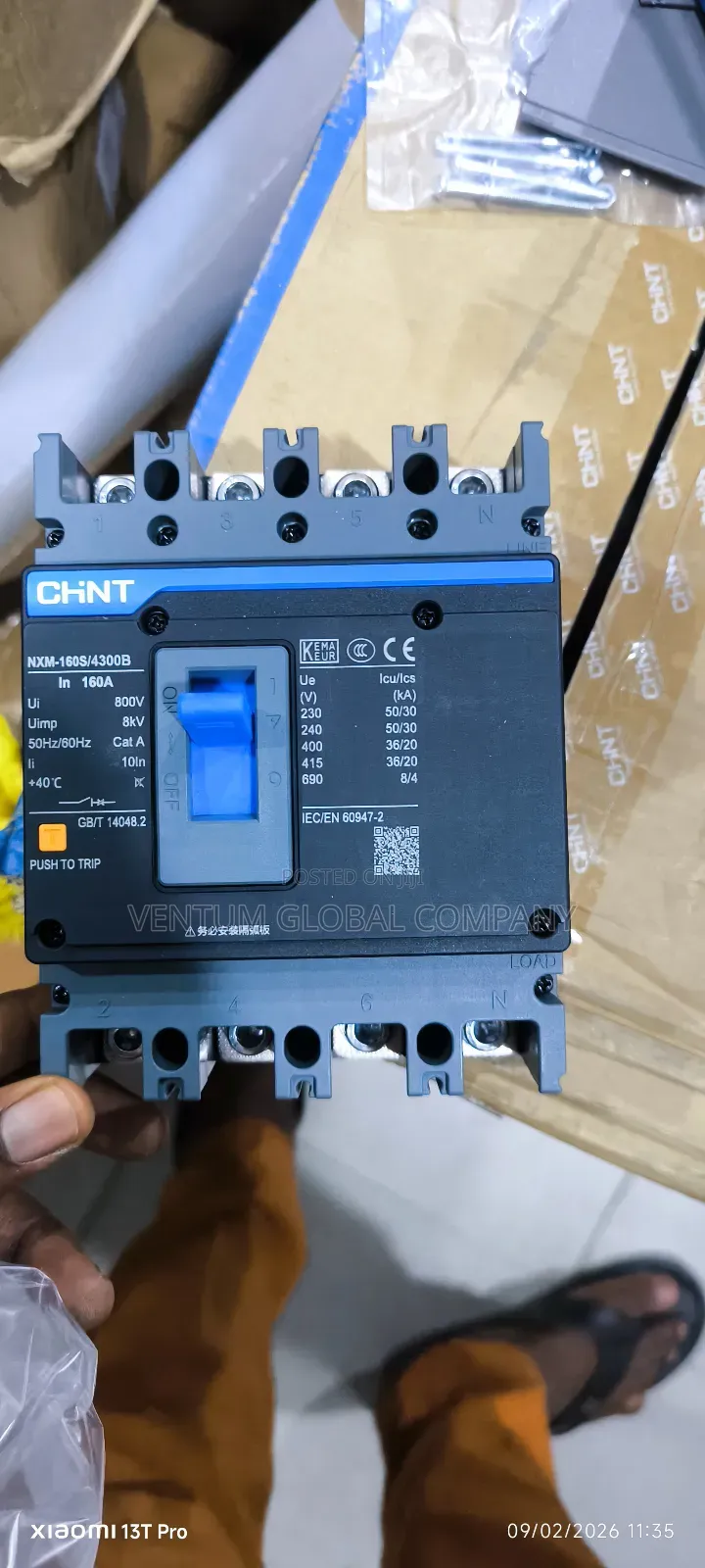 Mccb Chint 4pole  160a