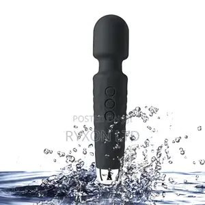 Black Rechargeable Magic Wand Vibrator