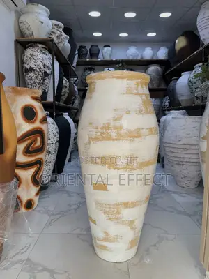 Nile Pot (Round Stroke) – 119cm Tall Large Decorative Indoor Planter