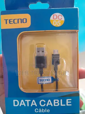 Original Tecno Dc-5 Data Cable - Fast Charging Data Sync