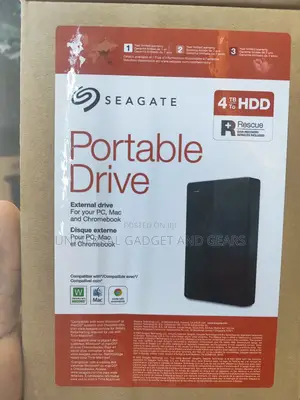 Seagate Portable Drive 4tb, External Hard Drive, Dark Grey