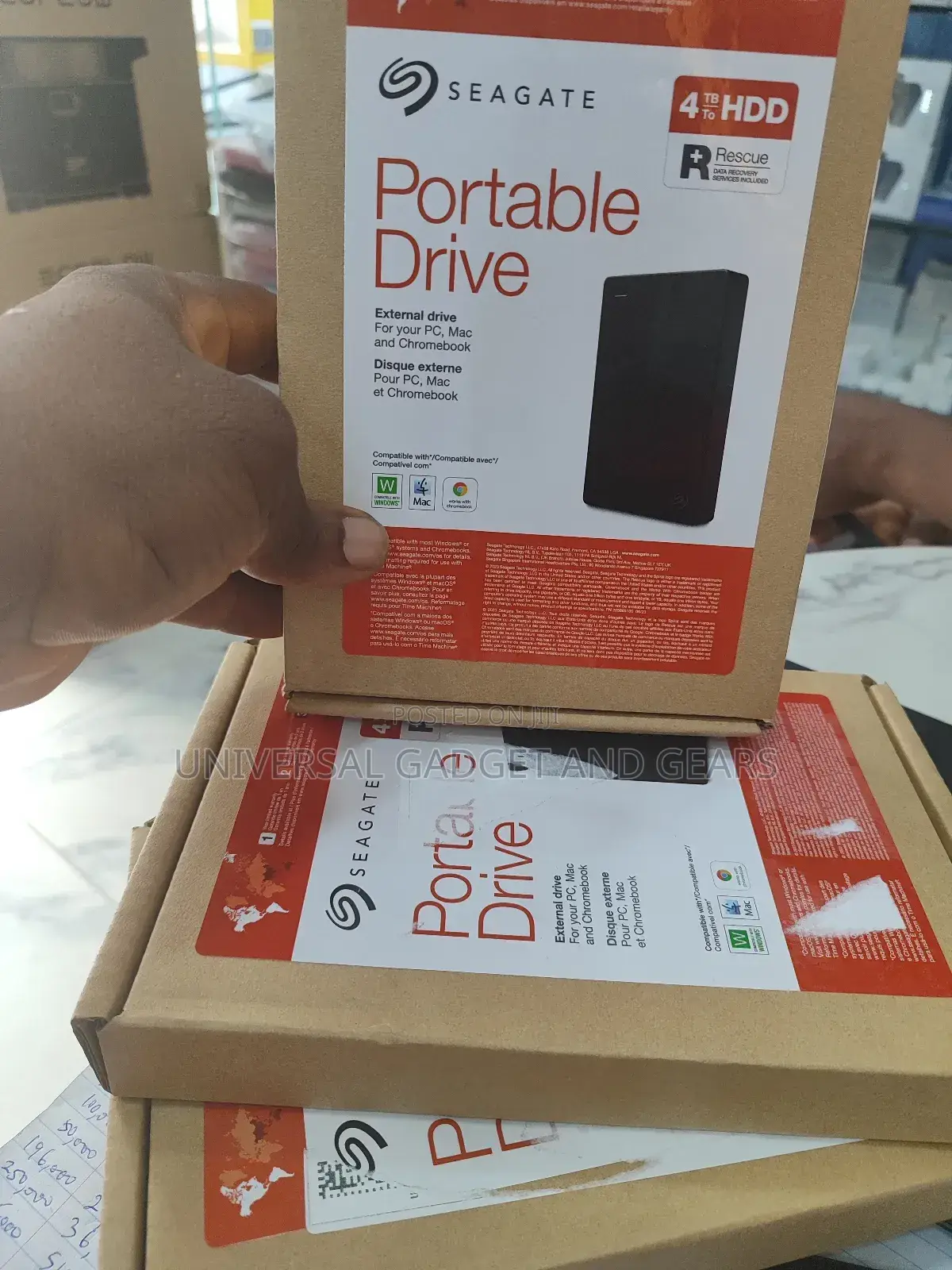 Seagate Portable Drive 4tb, External Hard Drive, Dark Grey