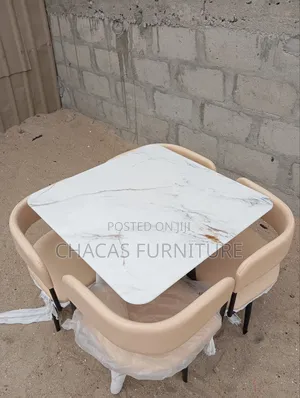 Luxury Marble Top Dining Set - 4 Seater