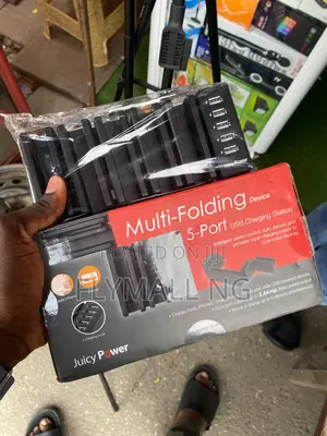 Juicy Power Multi-Folding 5-Port Usb Charging Station Fast Charger