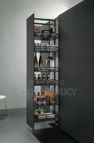 Kitchen Cabinet Storage Rack Soft-closing Pullout Tall Larder Basket
