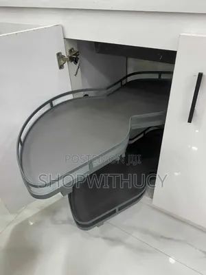 Kitchen Corner Rotating Blind Corner Pull-Out Storage Rack