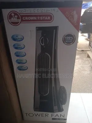 Crown Star Tower Fan With 2 Years Warranty