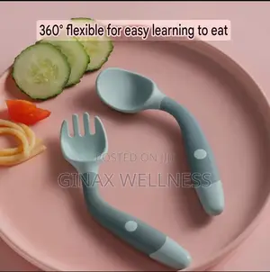 360° Flexible Baby Training Spoon and Fork Set (6 Months – 3 Years)