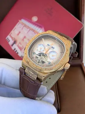High Quality Luxury Patek Philippe Automatic Engine Leather Strap