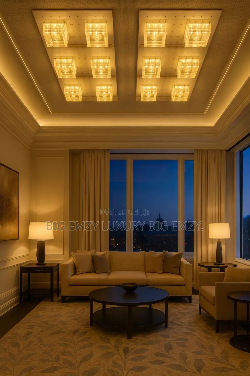 Modern Crystal Flush Mount Ceiling Light