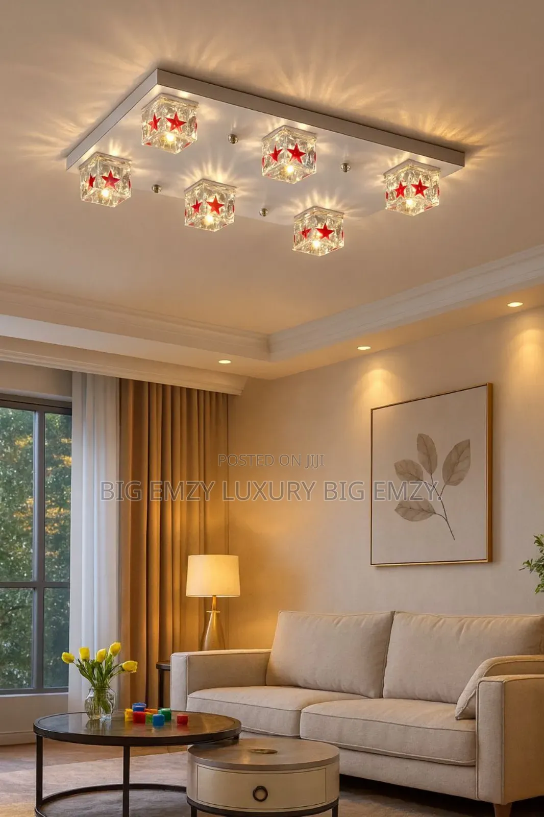 Star Led Modern Crystal Ceiling Light