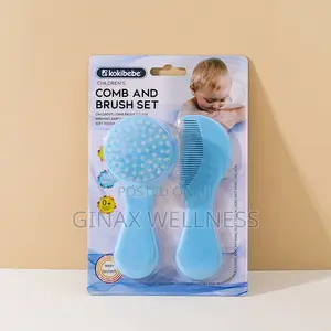 Soft Bristle Baby Brush And Comb Set | Newborn Hair Grooming Kit