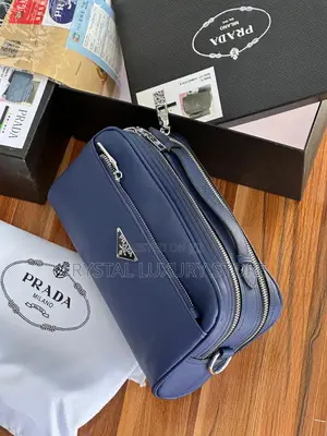 Prada Quality Luxury Men Genuine Leather Purse