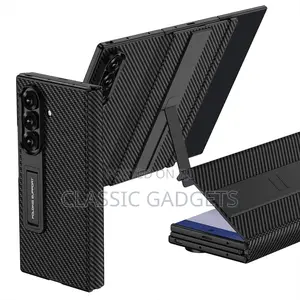 Carbon Fiber Leather Case With Kickstand for Samsung Galaxy Z Trifold