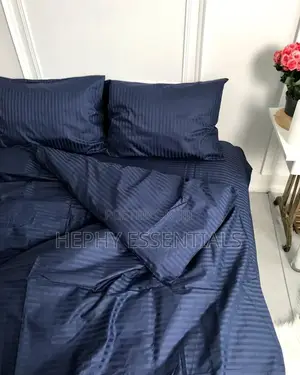 Luxury Blue Stripe American Cotton Bedsheets (100% Cotton)