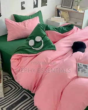 Plain Bedsheet, Bedspread and Pillowcase Set