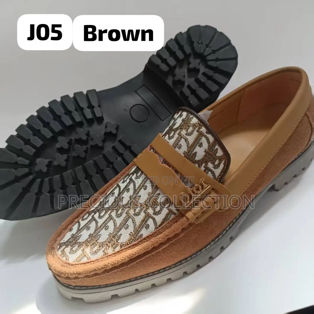 Men’S Suede, Chunky Sole, Patterned Loafers