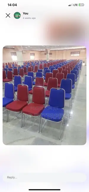 Premium- Banquet Chair (Stainless Leg)Blue