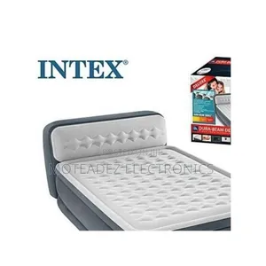 Durabeam Deluxe Ultra Plush Queen Size Air Mattress With Headboard