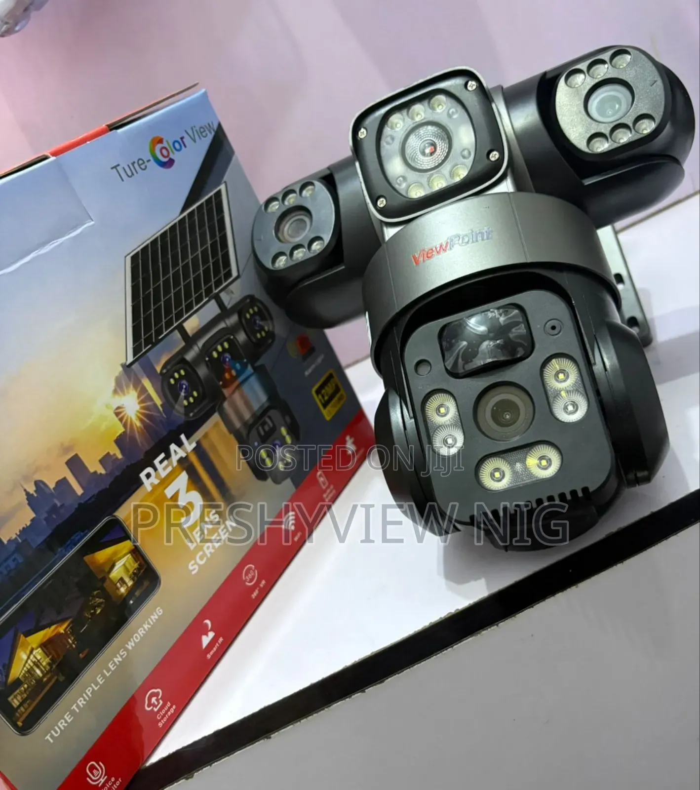 Triple Lens CCTV Camera Sim Enabled