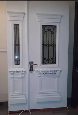 Over Length White Iron Door With Glass Isreal