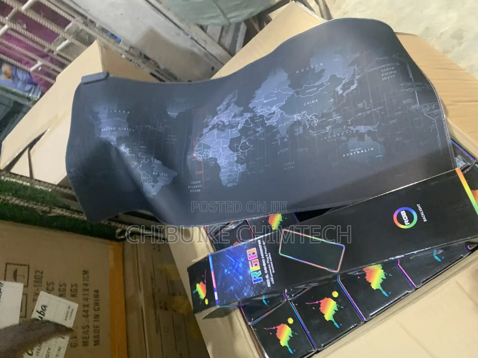 Table Mouse Mat RGB Map Design Largest Size