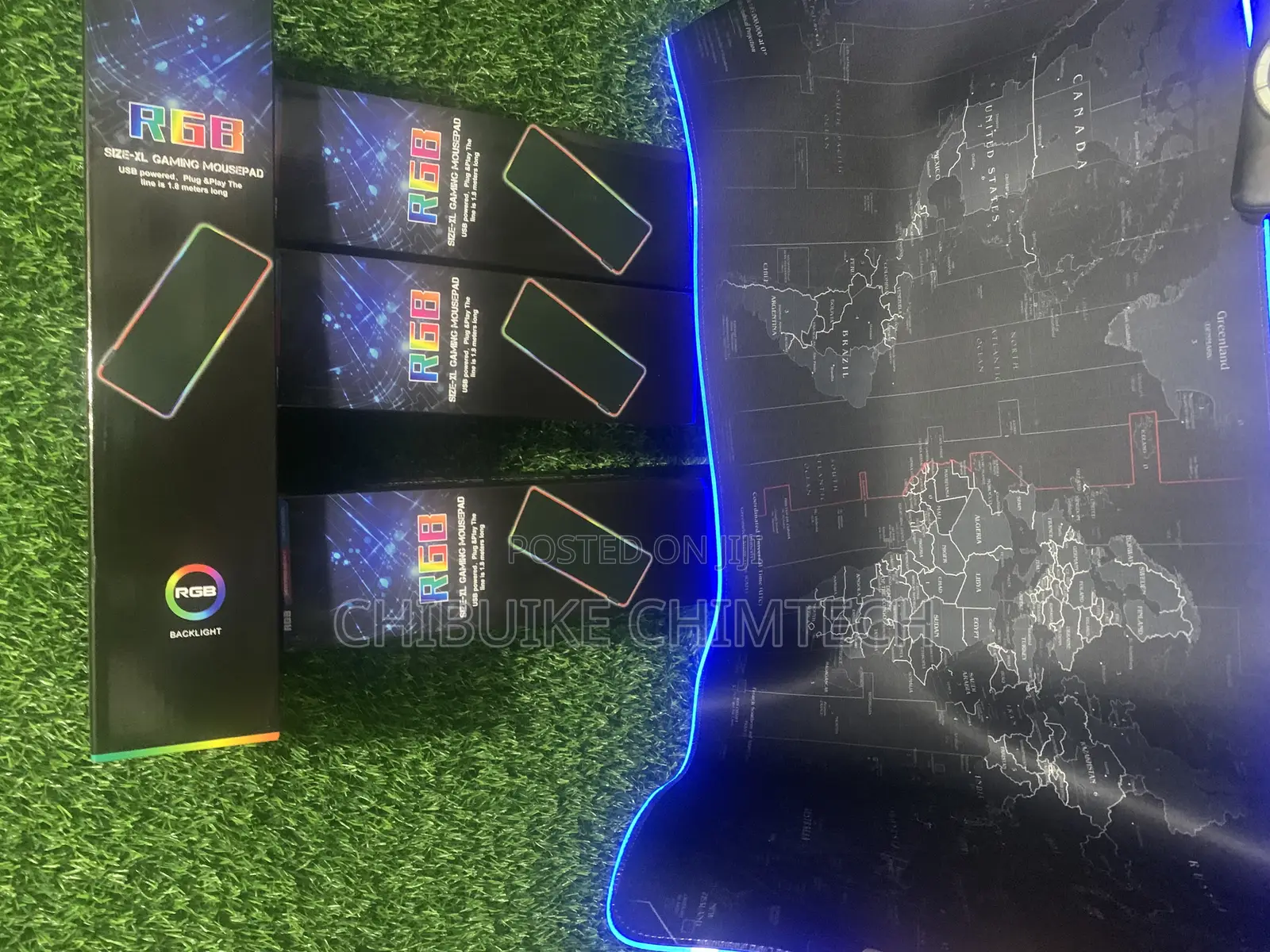 Table Mouse Mat RGB Map Design Largest Size
