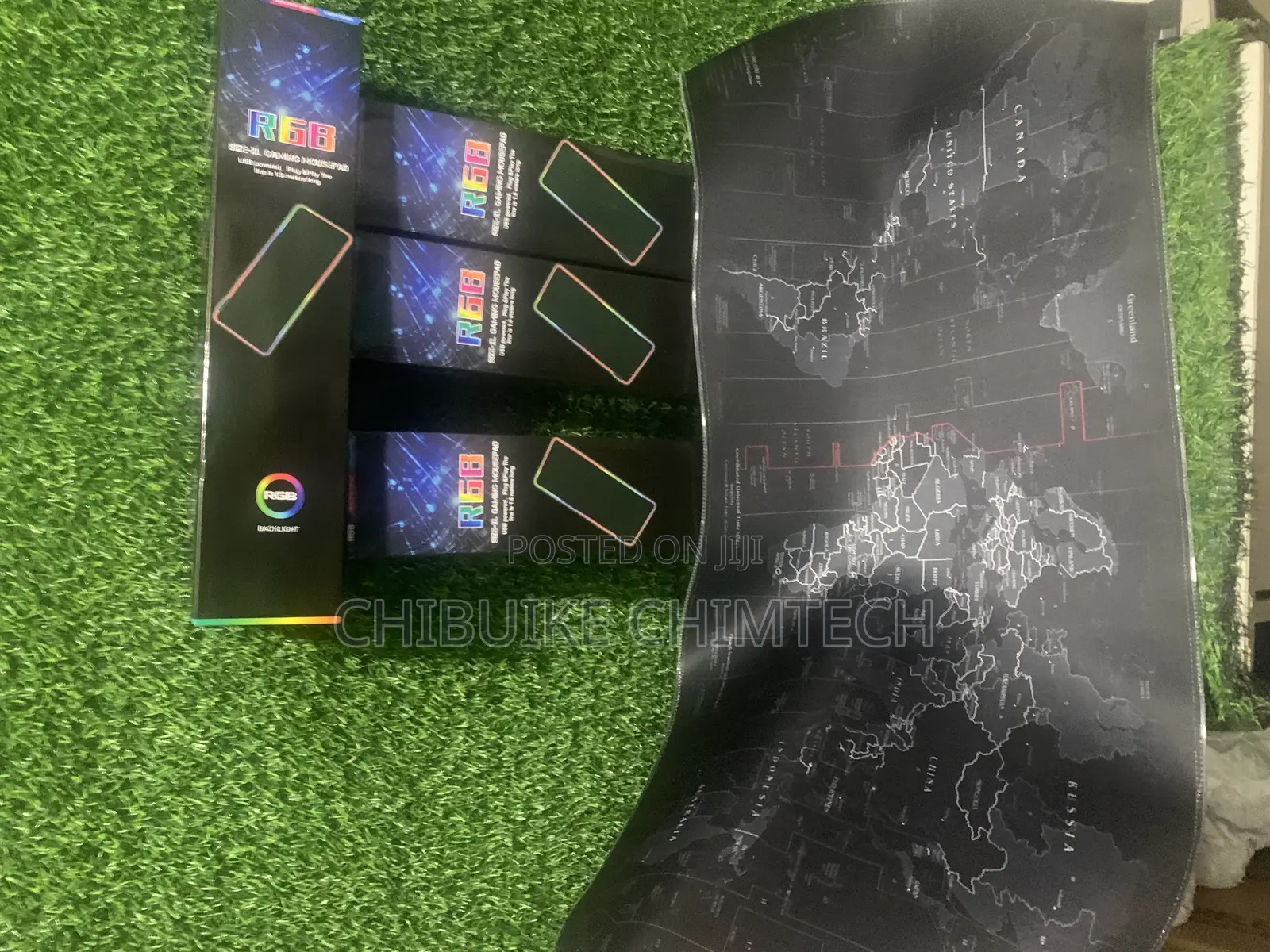 Table Mouse Mat RGB Map Design Largest Size