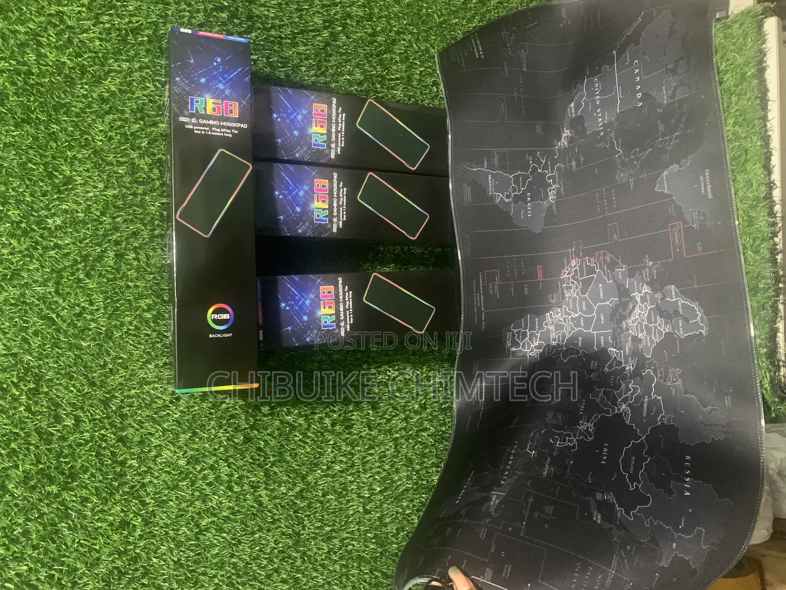 Table Mouse Mat RGB Map Design Largest Size